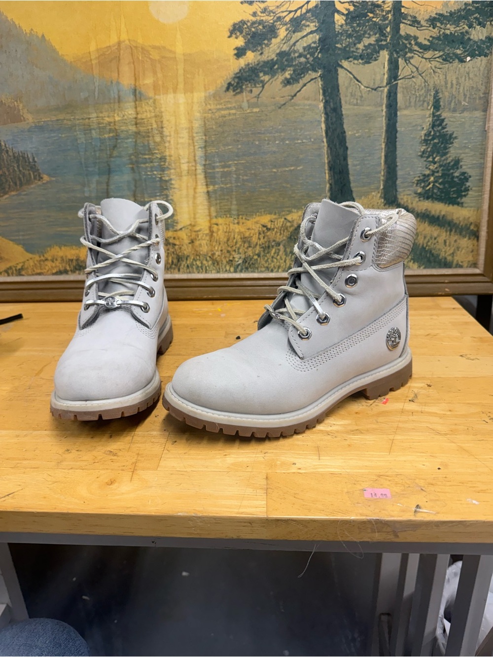 Timberland A1UWF Women 200 gr primaloft waterproof Grey Lace-Up Boots, size 7